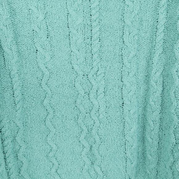 Free People Small Sweater Willow Cable Knit Boxy Oversized Stripe Pastel Blue - Picture 4 of 7